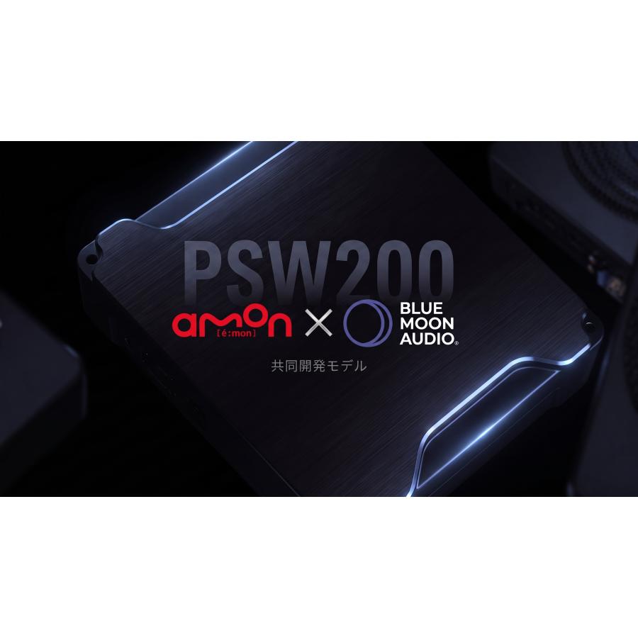 「もぷ」Boschmann サブウーファー 8インチ×2発 バスレフ ブルームーンオーディオ PSW200 8インチ アクティブ サブウーファー