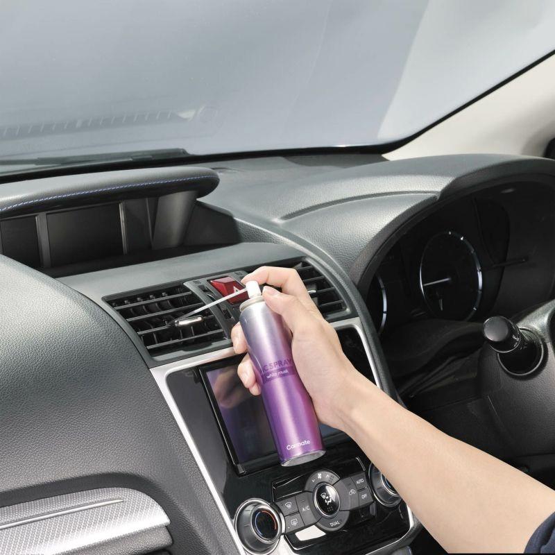 日本限定モデル カーメイト 車 エアコン消臭スプレー D257 超強力エアコンスプレー消臭 銀 エアコン臭用 ホワイトムスク 除菌 Rmb Com Ar
