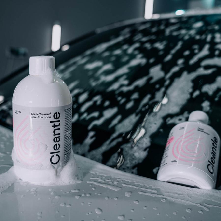 洗車のプロが惚れた、安全な酸性シャンプー！】 cleantle テック
