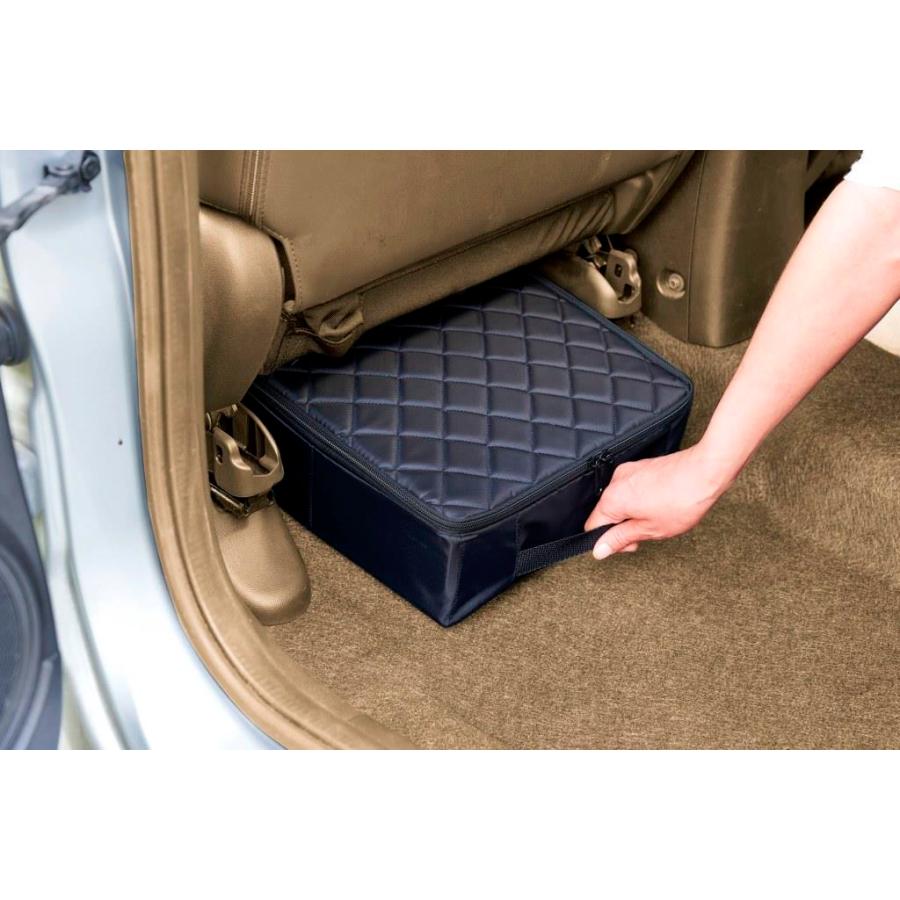 コジット シート下収納ボックス 92172 CARFITY ブラック コンパクト 足置き フットレスト 救急ボックス 小物入れ ポケット 大容量 |  | 03