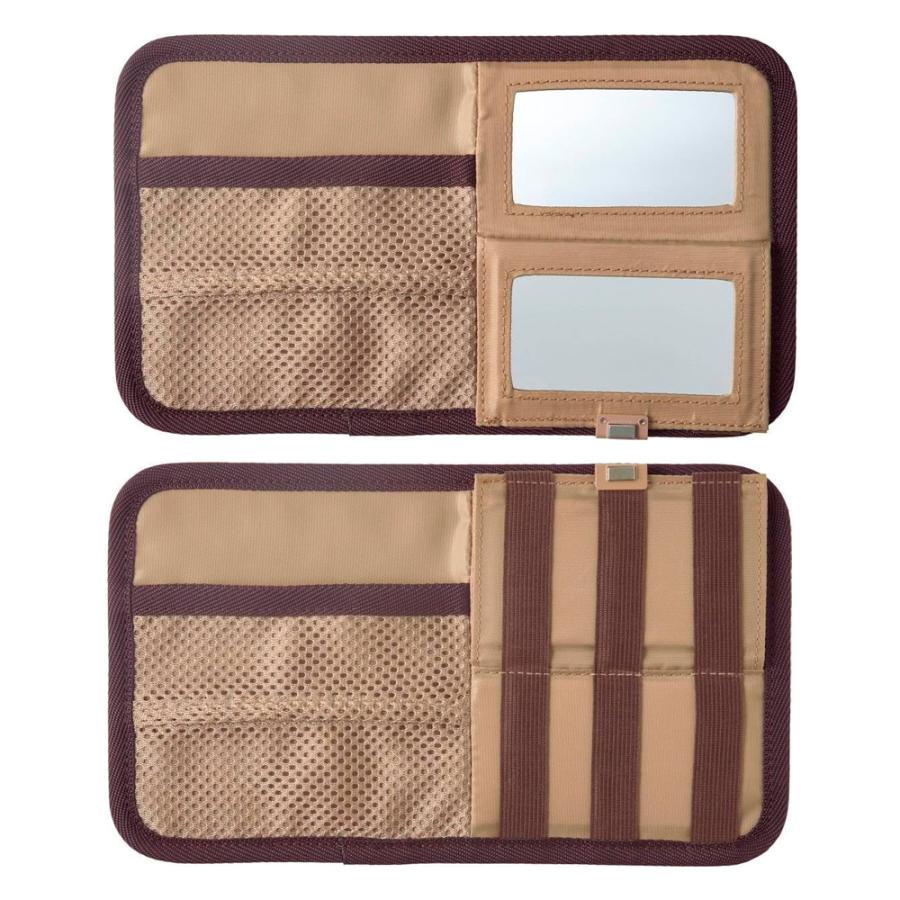 コジット サンバイザーミラーポケット 92294 CARFITY 車用 取付簡単 サンバイザー 収納 ポケット 鏡 ミラー 収納ホルダー メイク 化粧 |  | 01