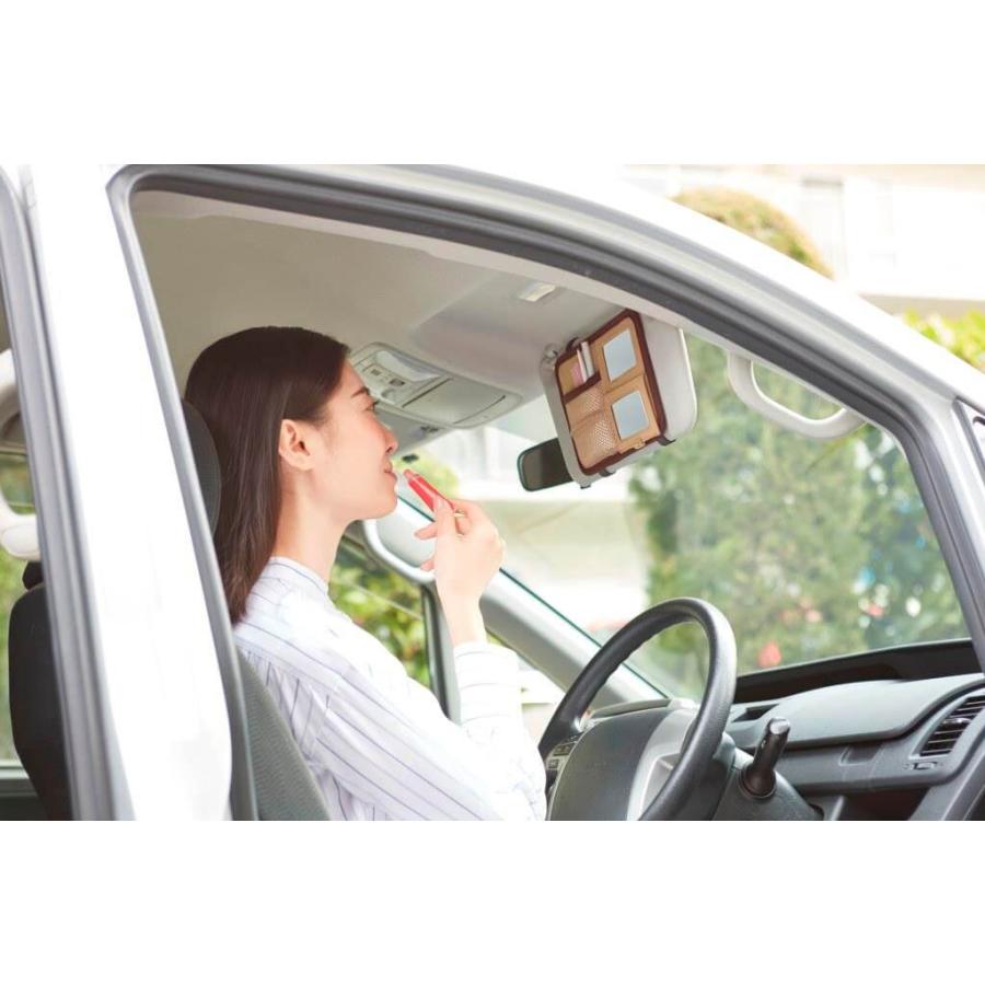 コジット サンバイザーミラーポケット 92294 CARFITY 車用 取付簡単 サンバイザー 収納 ポケット 鏡 ミラー 収納ホルダー メイク 化粧 |  | 03