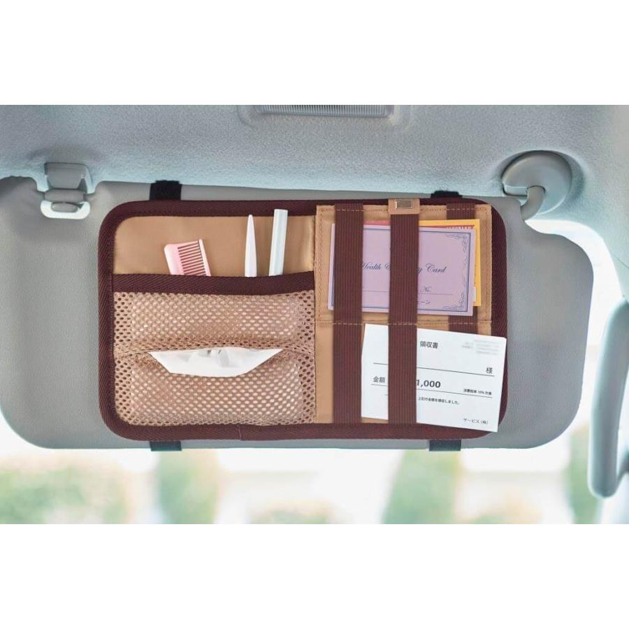 コジット サンバイザーミラーポケット 92294 CARFITY 車用 取付簡単 サンバイザー 収納 ポケット 鏡 ミラー 収納ホルダー メイク 化粧 |  | 05