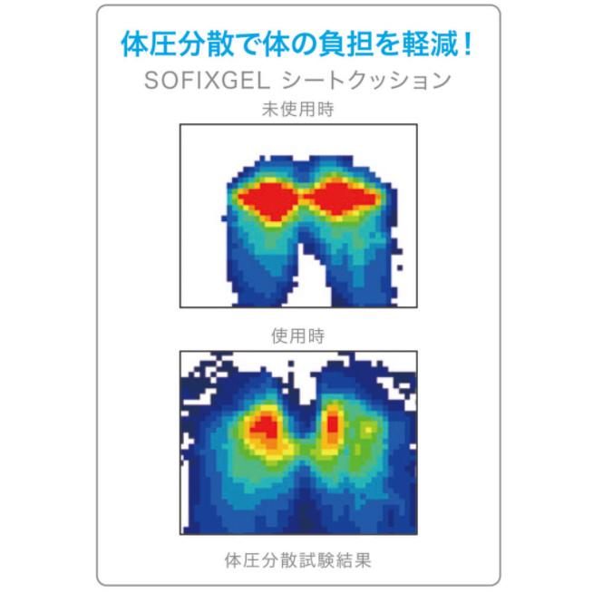 【在庫あり即納!!】コジット SOFIXGEL シートクッション 車 シート 腰 クッション 運転席 助手席 後部座席 |  | 04