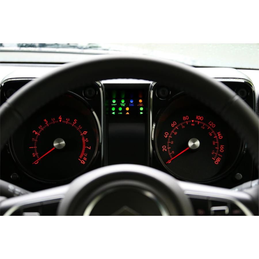 サイバーストーク 74C-OD1-B カスタマイズメーター 二ードルブラックセット JB74W 1型 ジムニーシエラ スズキセーフティーサポート無車 | CYBER STORK | 02