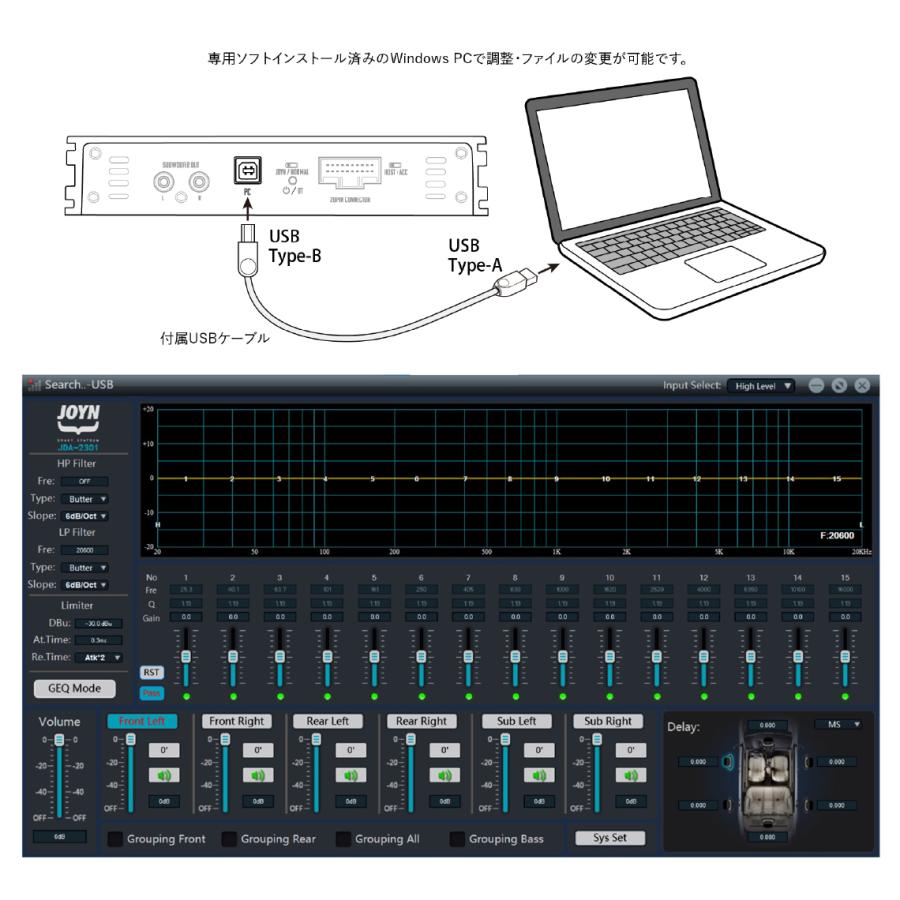 サイバーストーク C7-TS1 JOYN JDA-C7 DSP内蔵パワーアンプ トヨタ 用 10ピン/6ピンハーネス付属 | CYBER STORK | 03