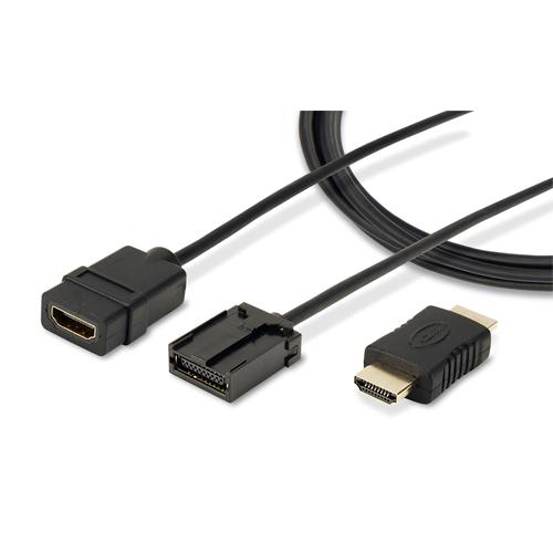 データシステム HDMI変換ケーブル AV003 HDMI(タイプA) ⇔ HDMI(タイプE) 1.5m HDMI中継コネクター付属 車載ナビ 金メッキコネクター｜creer-net｜02