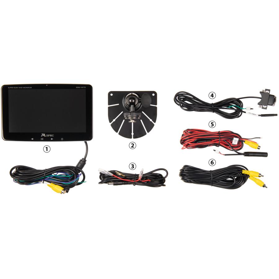 【在庫あり即納!!】データシステム SSM-W7.0SET 7インチワイド 車載モニター スーパースリムAHDモニター + AHDカメラセット 12V車専用 高解像度モニター | Data System | 05