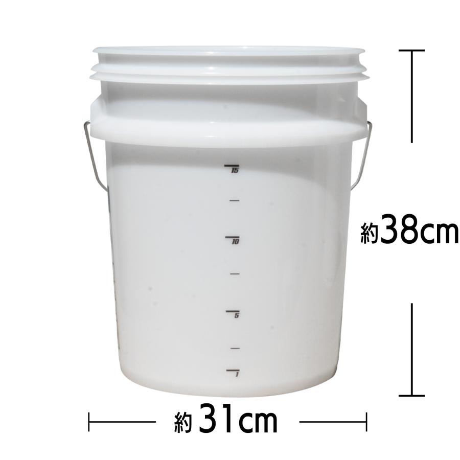 【在庫あり即納!!】ディテールガーズ オリジナルバケツ 20L クリアホワイト 日本製 DETAIL GUARDZ DG DB-H20L-DGNAT グリットガード 収納 目盛り付き | DETAIL GUARDZ | 01