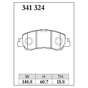 DIXCEL EC341324 純正補修向けブレーキパッド EC type エクストラクルーズ / EXTRA Cruise フロント用 三菱 CV1W デリカD:5 等 デリカ D5 | DIXCEL | 01