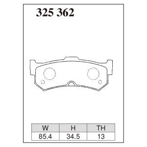 DIXCEL ES325362 ES type スポーツブレーキパッド プレオ RA1 RA2 RS/RS Limited マーチ K11 H4/1〜H9/5 (Rear DISC) リア用 | DIXCEL | 02
