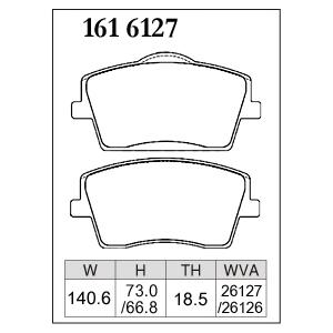 DIXCEL ディクセル ブレーキパッド Mタイプ リア用 ボルボ XC40 T4