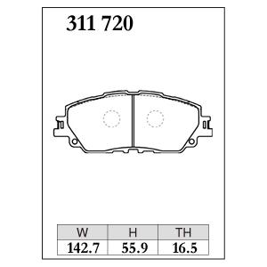 DIXCEL ディクセル S311720 S type スポーツブレーキパッド