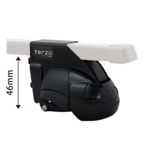 TERZO EF11BL ルーフレール付車専用 キャリアベース TERZO TERZO EF11BL フットセット（ブラック） ベースキャリア
