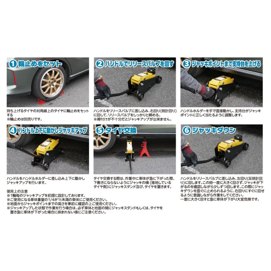 交渉中　フロアジャッキ　ジャッキスタンド未使用品 お得なセット 2.5tフロアジャッキ+3tジャッキスタンド2基セット9