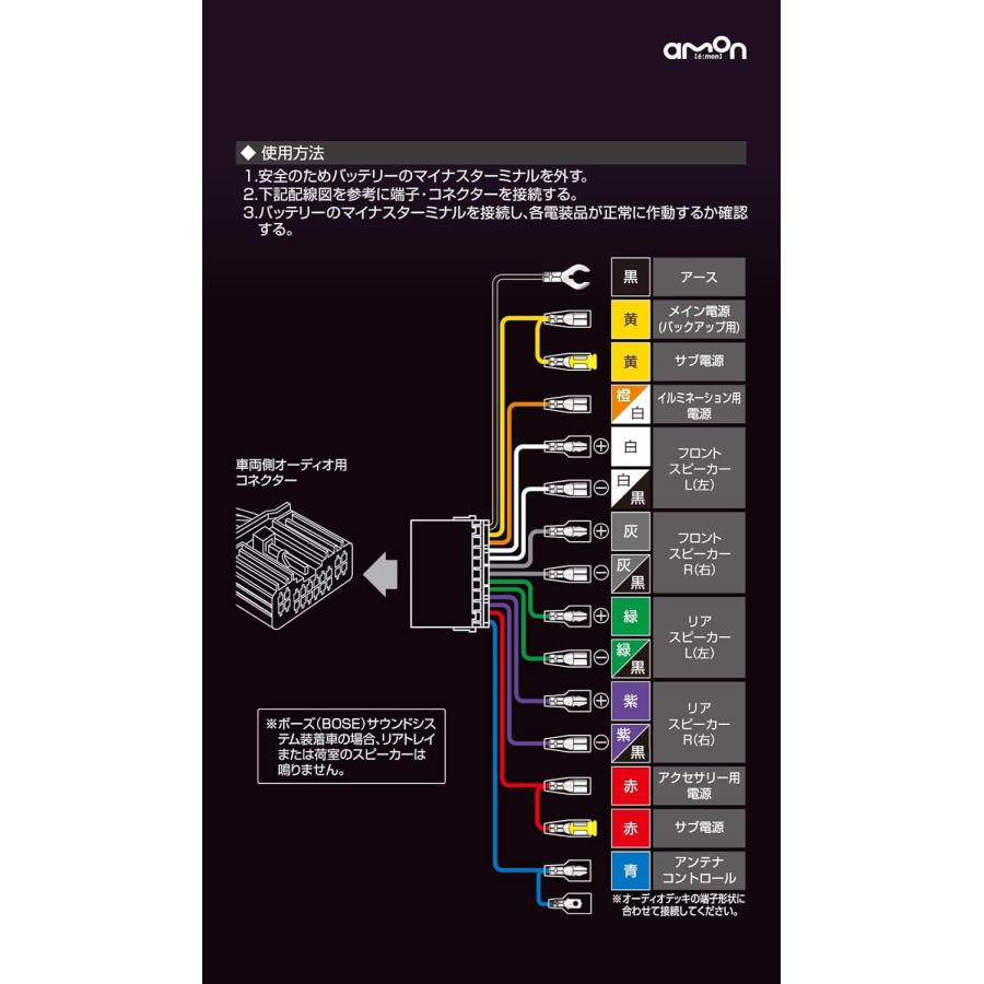 amon（エーモン） エーモン工業 2207 オーディオハーネス ホンダ車