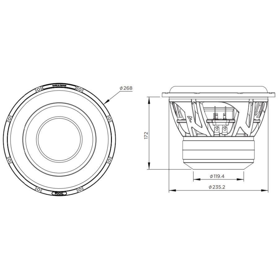 FOCAL K2 Power EVO SUB 25 KXE サブウーファー 10インチ 25cm