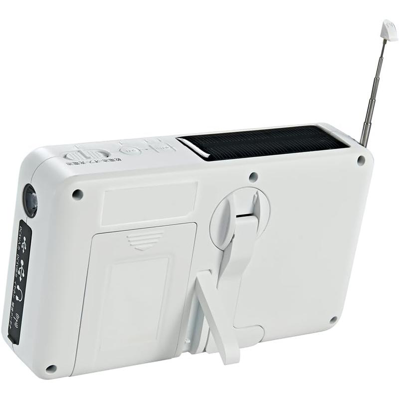 FRC 防災用ラジオ FC-W118RD 手回し充電 ソーラー充電 2000mAhバッテリー内蔵 電池不要 LEDライト付 モバイルバッテリー 災害対策 | FRC | 05