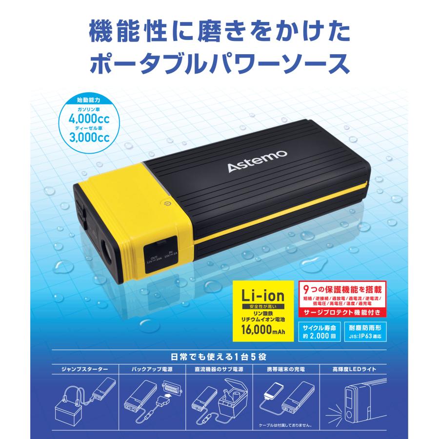 日立（HITACHI） Astemo PS-16000RP ポータブルパワーソース ジャンプ