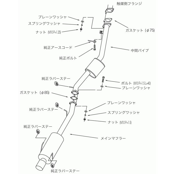 シルビア s14 HKS車検対応マフラー Hi-Power：シルビア