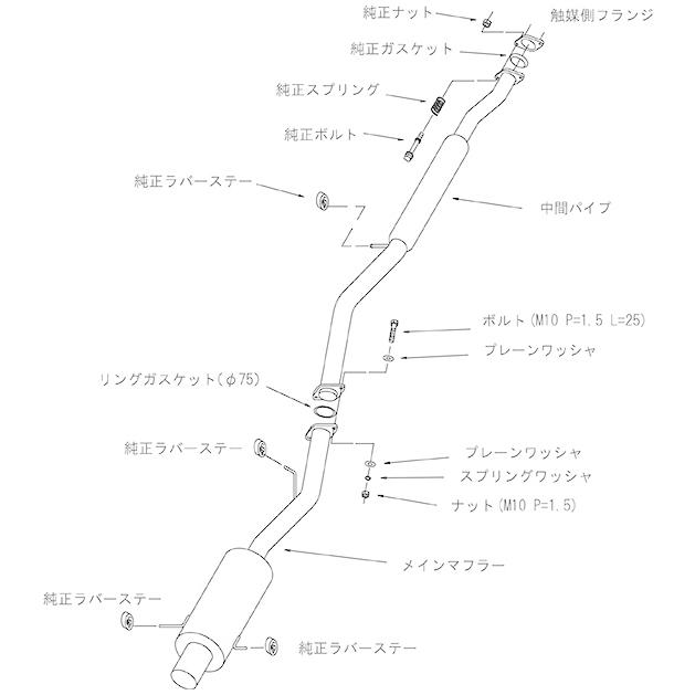 HKS サイレントハイパワー エキゾースト マフラー スバル GC8