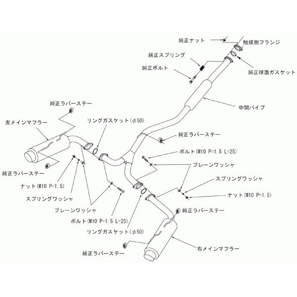 HKS サイレントハイパワー エキゾースト マフラー スバル GRF