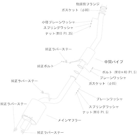 HKS スーパーターボマフラー エキゾースト マフラー 日産 BNR32 スカイラインGT-R用 SUS304 2年3万km保証 車検対応 31029-AN001｜creer-net｜03