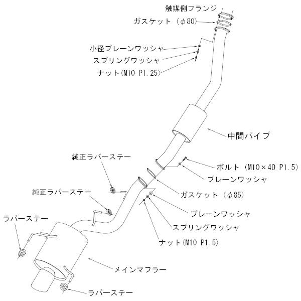HKS スーパーターボマフラーTi エキゾースト マフラー 日産 GF