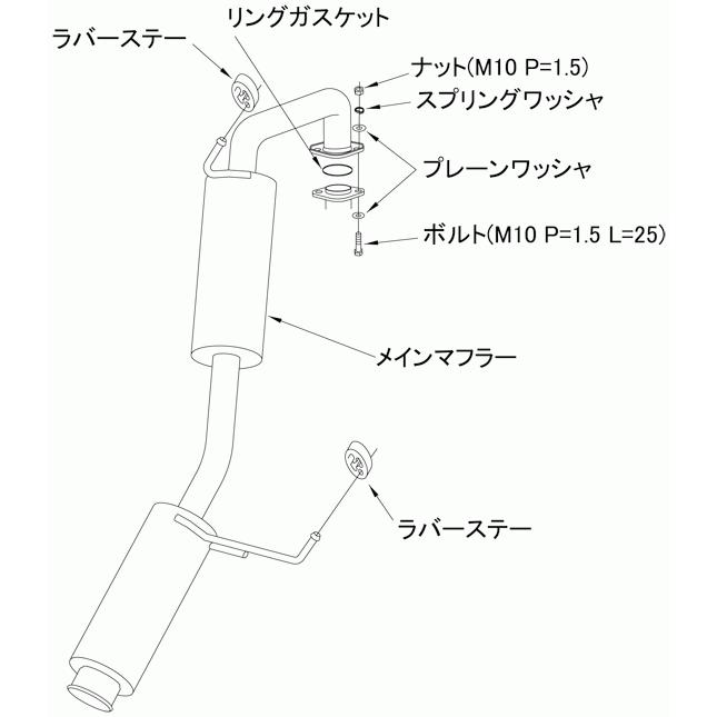 HKS サイレントハイパワー エキゾースト マフラー 日産 E12改 ノート