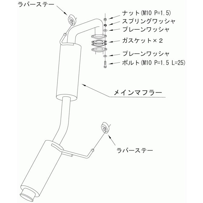 HKS サイレントハイパワー エキゾースト マフラー 日産 HE12