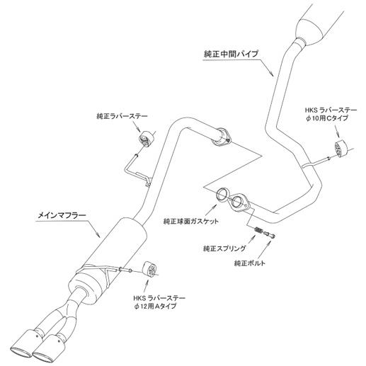 HKS ハイパワー スペックL II エキゾースト マフラー トヨタ