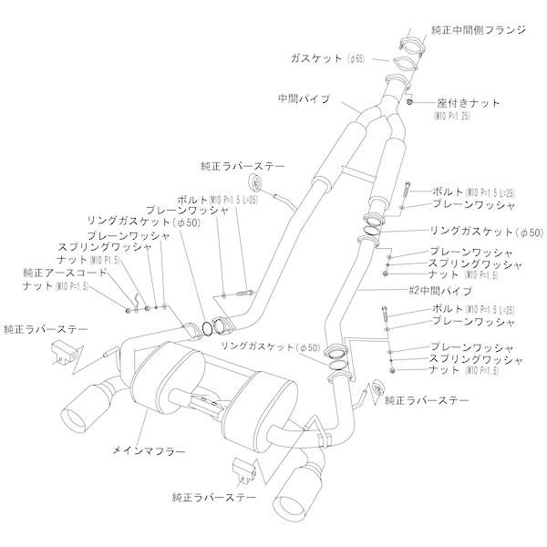 HKS スーパーサウンドマスター エキゾースト マフラー 日産 CBA-Z33 フェアレディZ 等用 SUS304 JASMA 認定 車検対応 32023-AN002｜creer-net｜03