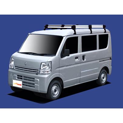 タフレック HL437A+ エブリィ DA17V DA17W / NV100クリッパー DR17V 標準ルーフ用 6本脚 業務用 ルーフキャリア TUFREQ 精興工業 | 精興工業 | 01