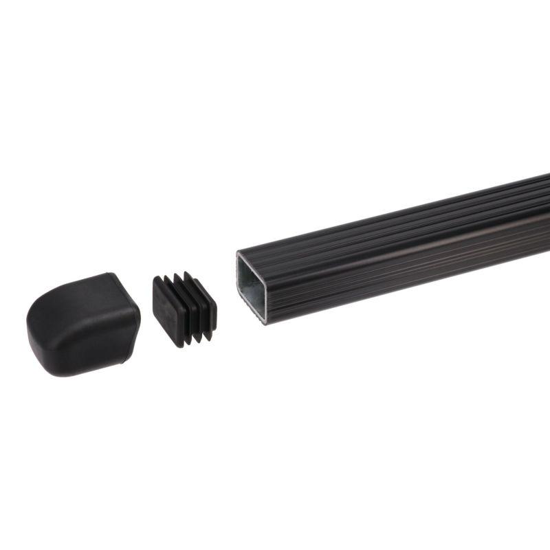 カーメイト INNO IN-B117BK ベーシックバーセット 1170mm 2本セット エンドキャップ 4個付属 | INNO | 01