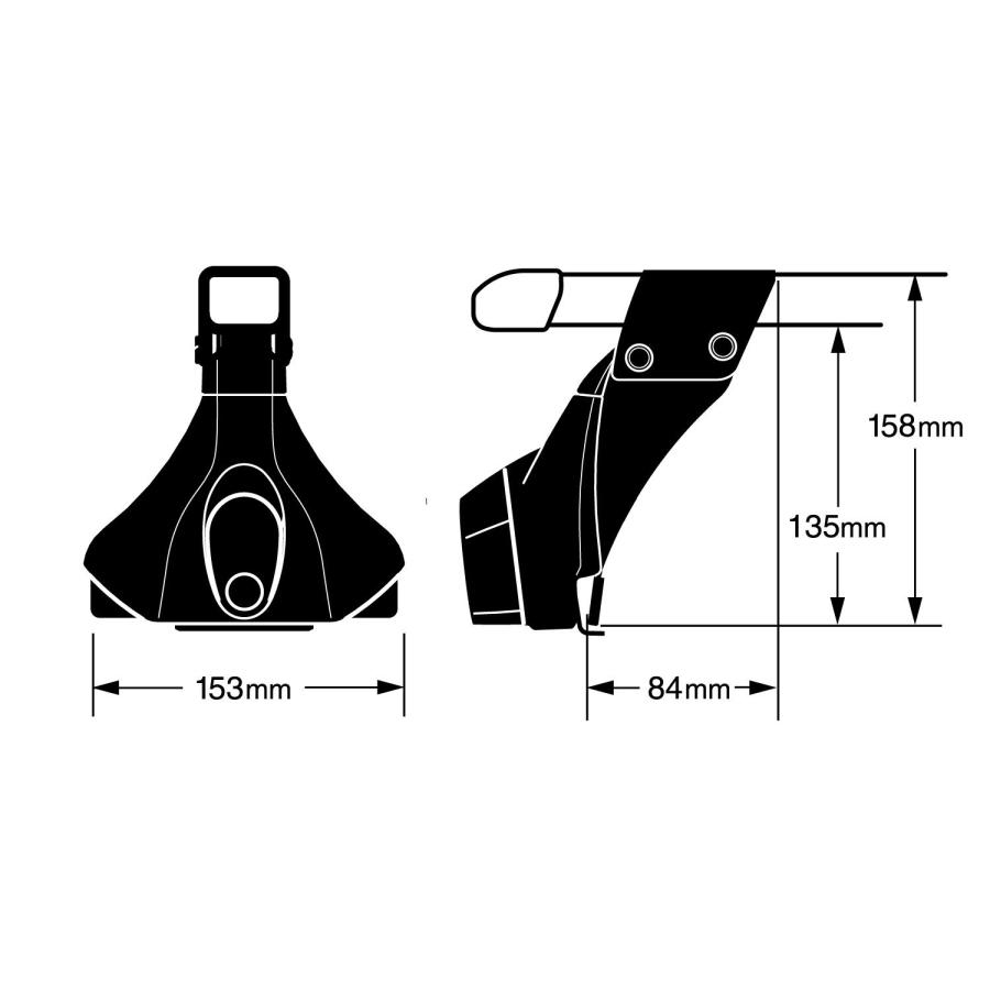 イノー レインガーター用ステーINSDK、バーセット カーメイト