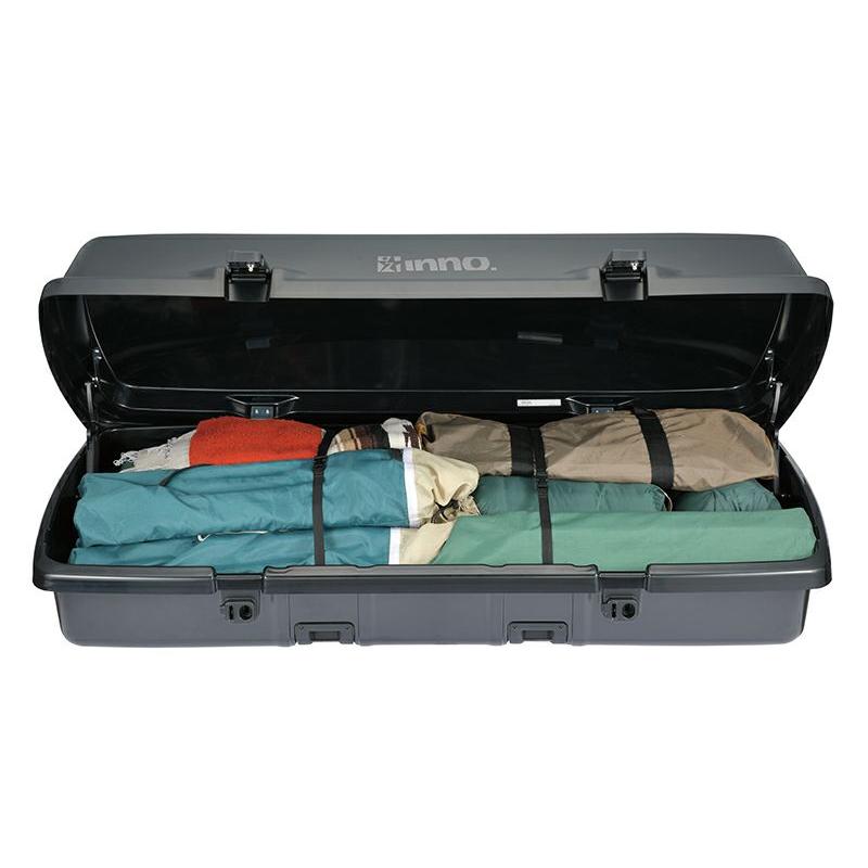 INNO ルーフボックス + ベース BRL310MBK+INQ60 ギアボックス310 クイックベース60 セット エアロ & スクエアバー 対応 大型 大容量 | INNO | 04