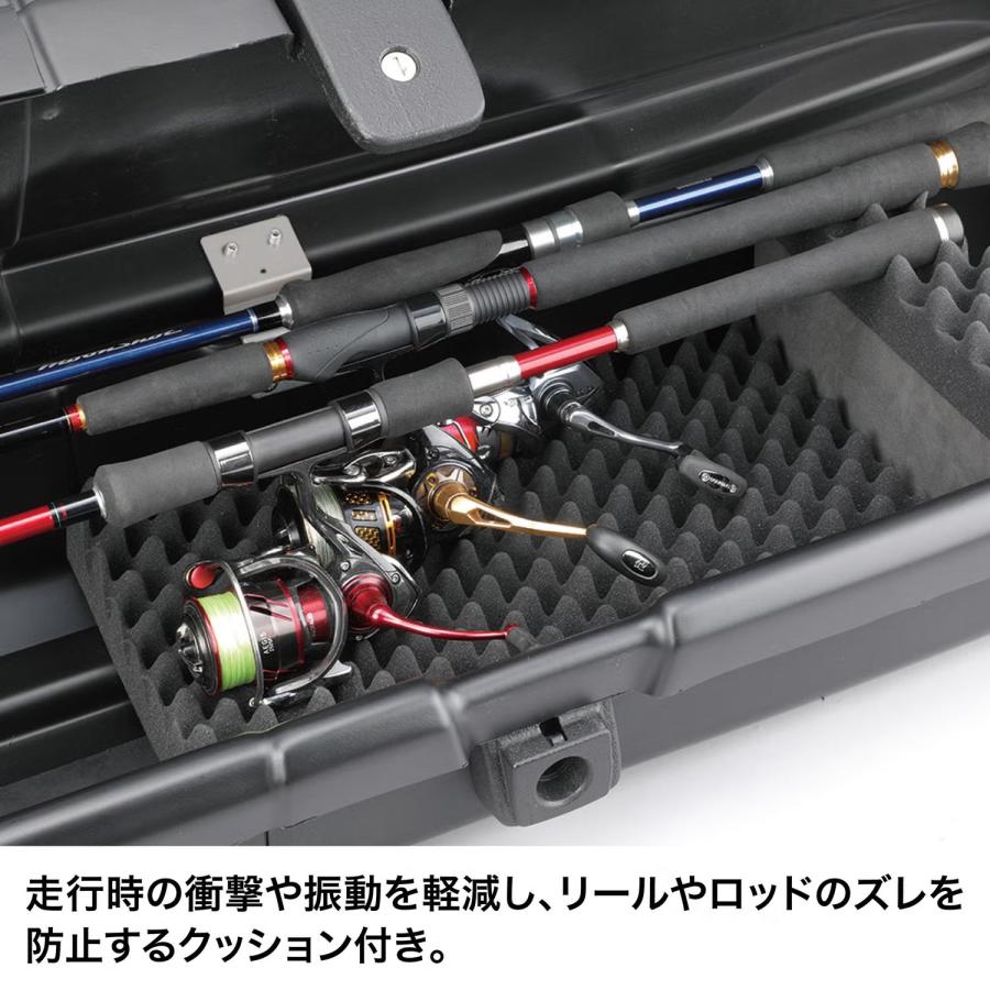 INNO ロッドボックス 290T ロッド専用 ルーフボックス 釣り竿 アウトドア 収納 長さ調節可能 IF44TBKの画像