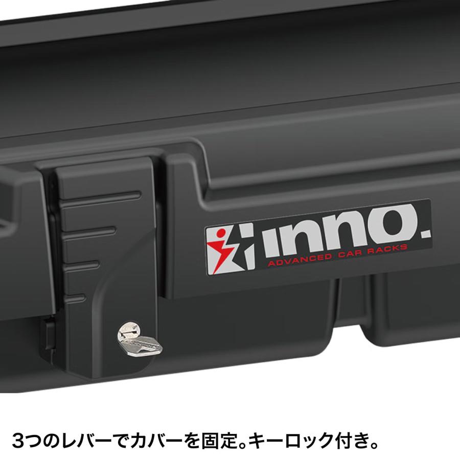 INNO ロッドボックス 290T ロッド専用 ルーフボックス 釣り竿 アウトドア 収納 長さ調節可能 IF44TBKの画像