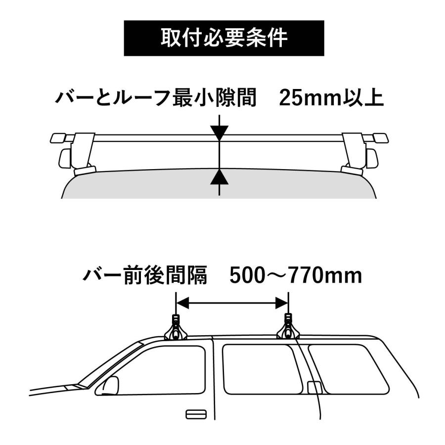 INNO カーメイト INA510 ルーフデッキ100 エアロベース スクエアバー