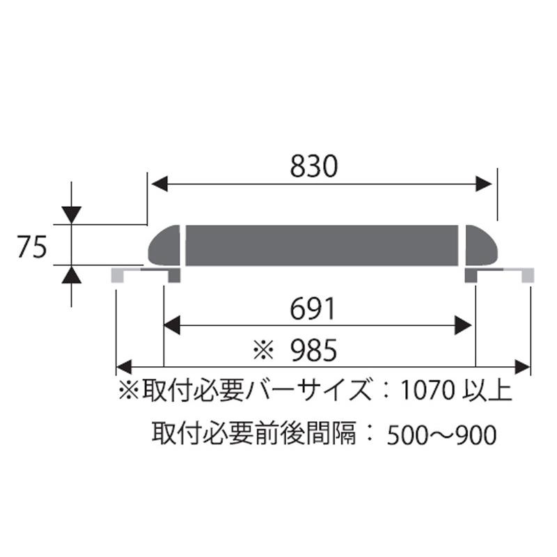 【在庫あり即納!!】カーメイト INNO INT578BK エアロラックシェイパー 80 エアロバー スクエアバー対応 精悍なマットブラック仕様｜creer-net｜05