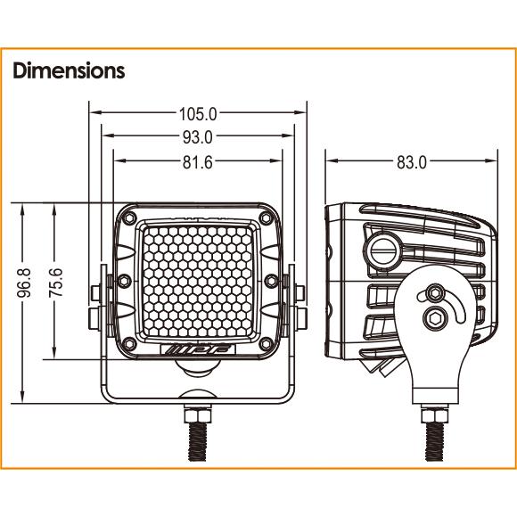 IPF キューブ 2インチ バックランプ 600シリーズ 642BL 1個入 12V 24V 競技専用 車検対応 防水 防塵 IP68 CEマーク認定品 耐震性 | IPF | 01