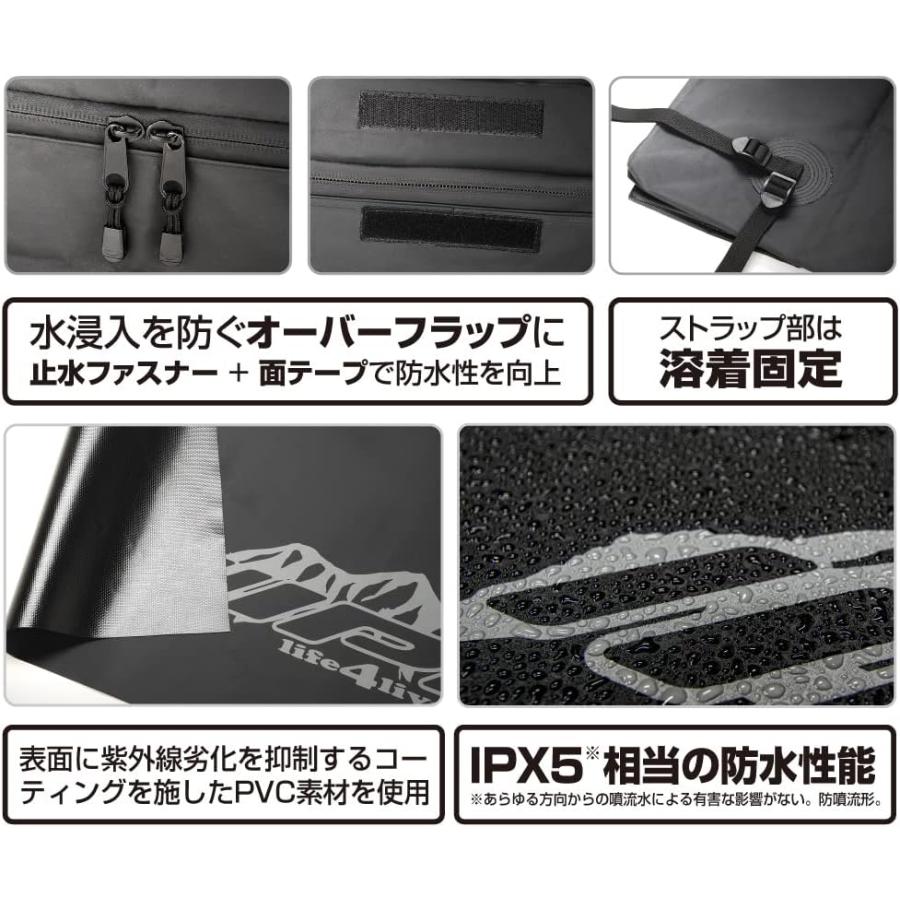 【在庫あり即納!!】IPF ルーフギアバッグ EXR-11P 280L 折りたたみ 収納 IPX5 防水 UVカット PVC素材 バッグ コンパクト ループ付 | IPF | 04