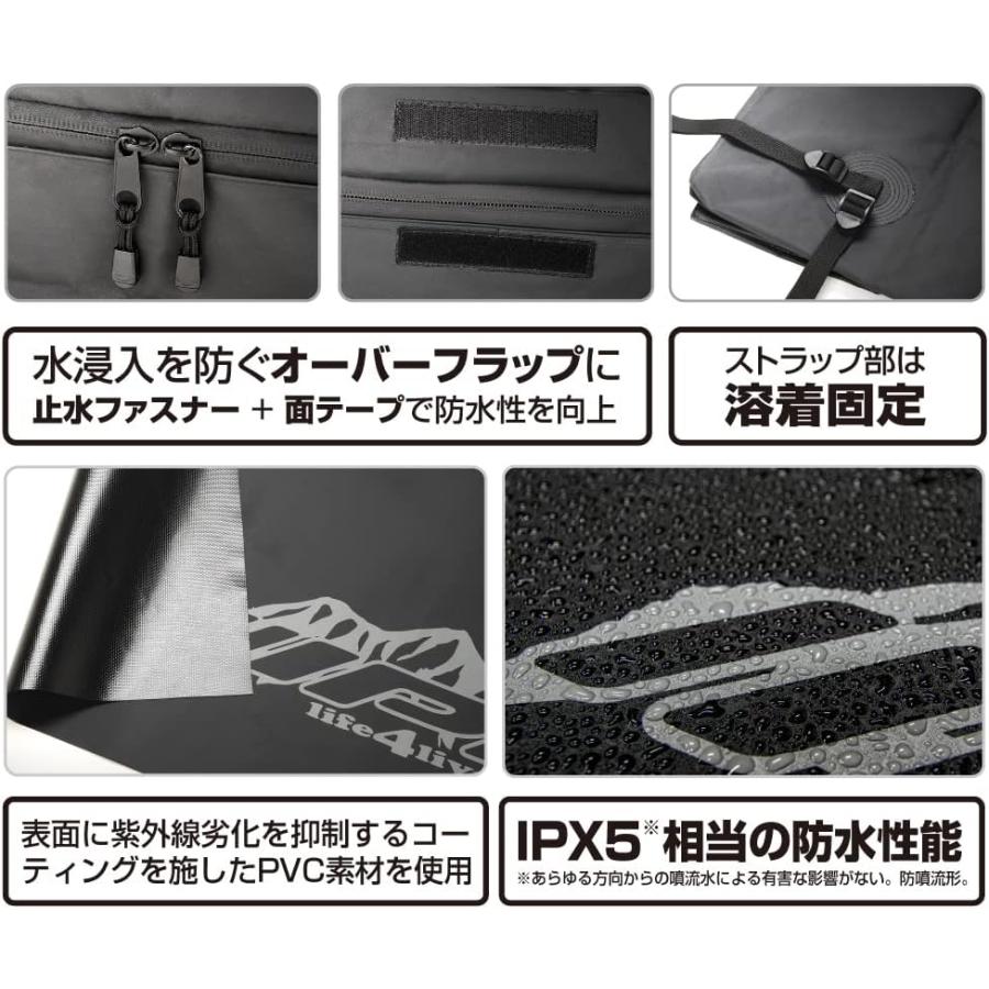 【在庫あり即納!!】IPF ルーフギアバッグ EXR-11P 280L 折りたたみ 収納 IPX5 防水 UVカット PVC素材 バッグ コンパクト ループ付｜creer-net｜05