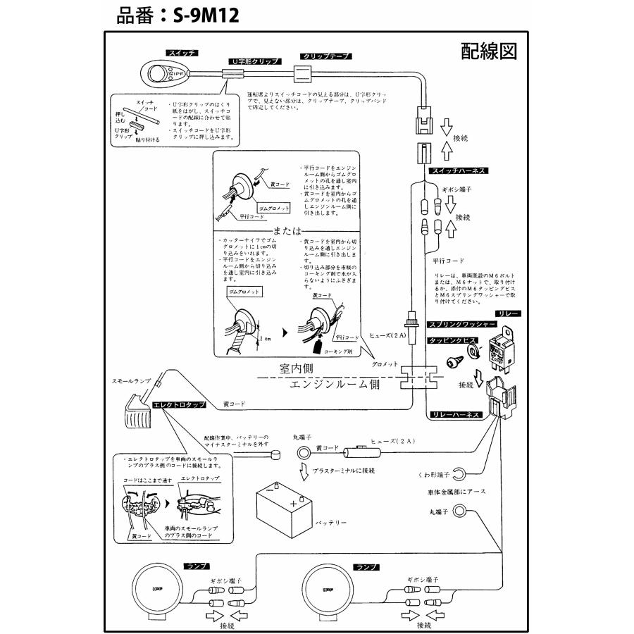 IPF スーパーオフローダー 900 H3 S-9M12 2個入 競技専用 車検対応 ランプ クリアレンズ H3 12V 100W マウススイッチ付属 配光｜creer-net｜02