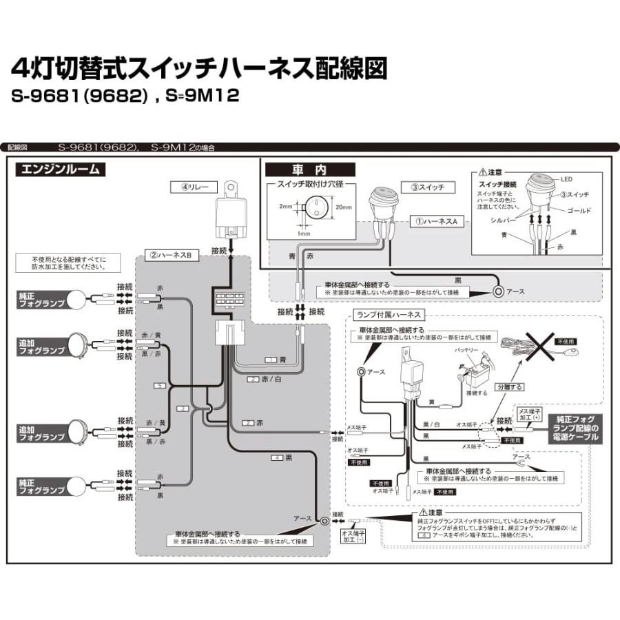 IPF フォグランプ切替ハーネス WF-5 IPF製 オフロードランプ 12V