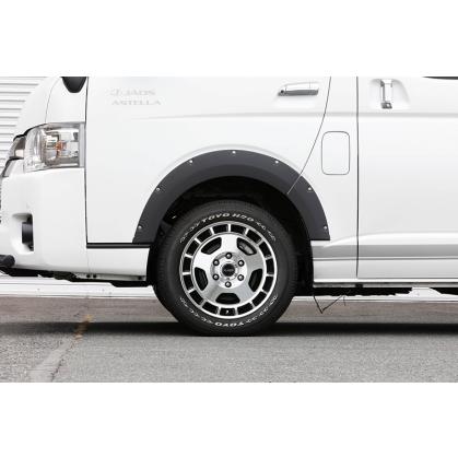 JAOS フェンダーガーニッシュtype-X ハイエース　運転席側　未使用品 JAOS フェンダーガーニッシュ type-X 塗装品 マットブラック