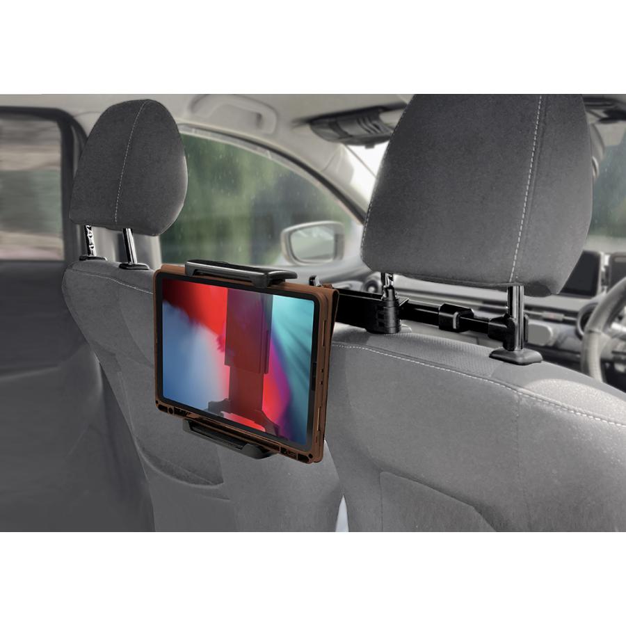 Kashimura カシムラ AT-88 車載 タブレットホルダー 手帳型ケース対応 ヘッドレスト取り付け ブラック | Kashimura | 01