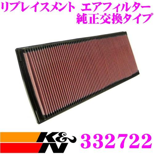 K&N 純正交換フィルター 33-2722ポルシェ 968 968用リプレイスメント ビルトインエアフィルター純正品番:94411016610対応