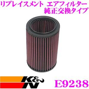 K&N 純正交換フィルター E-9238 ルノー 06D7F トゥインゴ用などリプレイスメント ビルトインエアフィルター