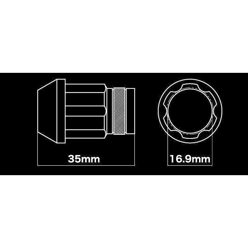 KSEPC ホイールロックナット DIGICAM 袋タイプ P1.5 35mm ライトブルー ロゴ無し 20本 アルミ・アルミレーシングロックナット｜creer-net｜02